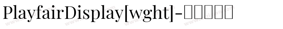 PlayfairDisplay[wght]字体转换